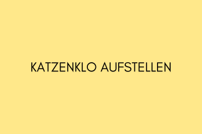 Katzenklo aufstellen